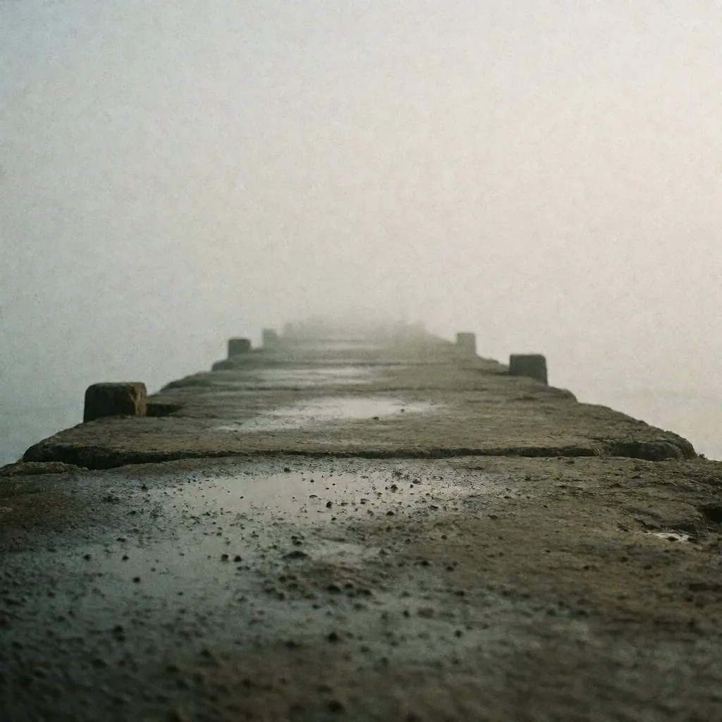 Niebla matutina sobre el malecón de Miraflores en Lima